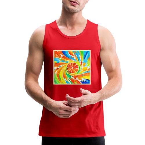 Citrus swirling Splash Design - Men's Premium Tank