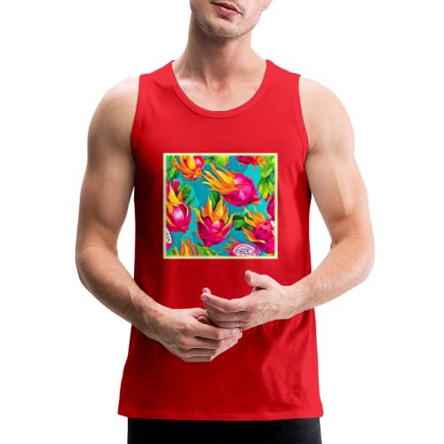 Vibrant Dragoon Fruit Pattern - Men's Premium Tank