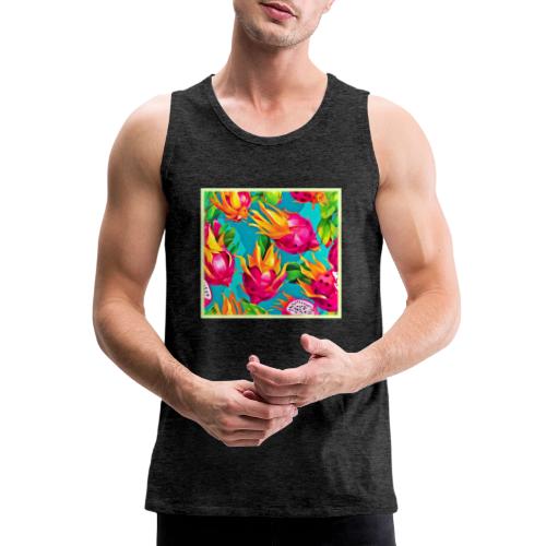 Vibrant Dragoon Fruit Pattern - Men's Premium Tank