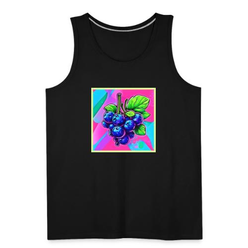 Vibrant Blueberry Artwork - Men's Premium Tank