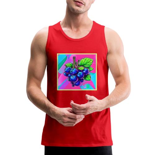 Vibrant Blueberry Artwork - Men's Premium Tank