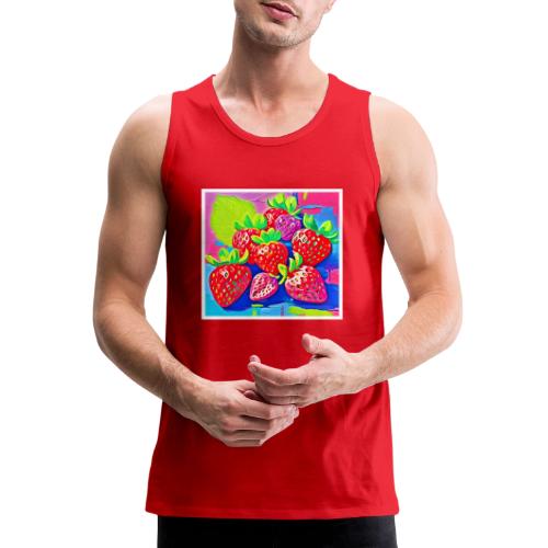 Pop Art Strawberries - Men's Premium Tank