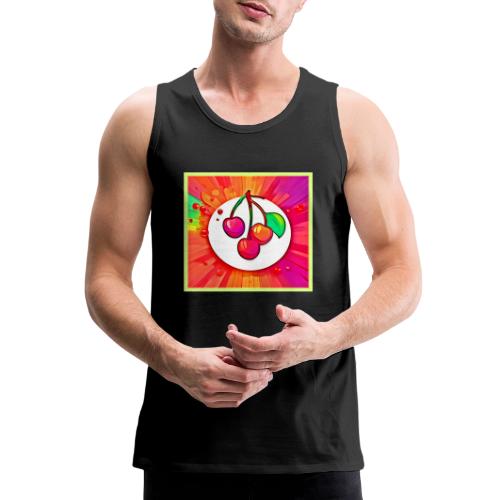 Cherry Pop Art Burst - Men's Premium Tank