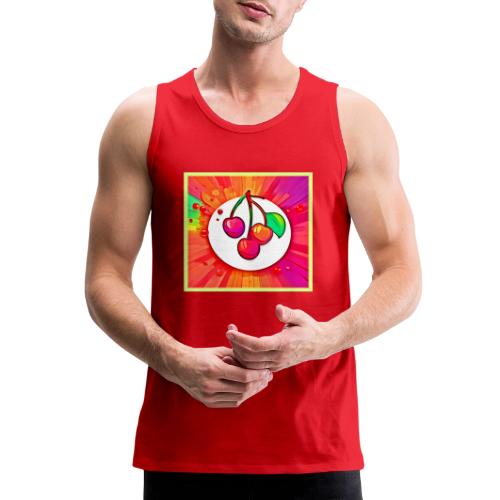 Cherry Pop Art Burst - Men's Premium Tank