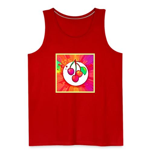 Cherry Pop Art Burst - Men's Premium Tank
