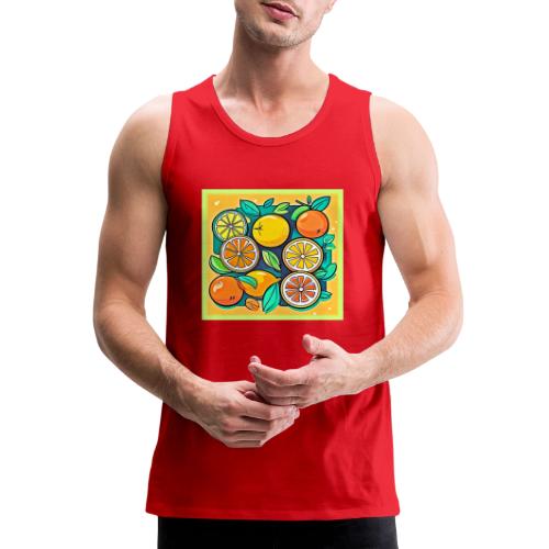 Citrus Fruit Art Design - Men's Premium Tank