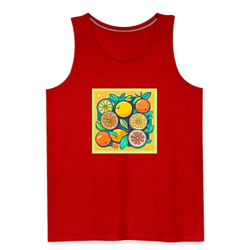 Citrus Fruit Art Design - Men's Premium Tank