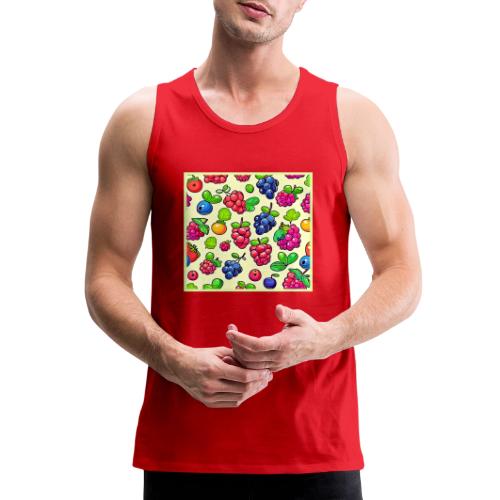 Berry Fruit Pattern Design - Men's Premium Tank