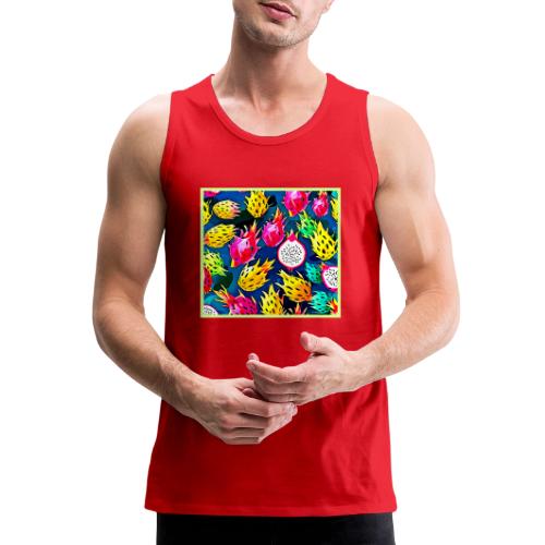Dragon Fruit Pattern Art - Men's Premium Tank