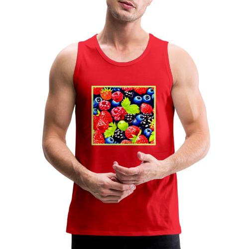 Colorful Berry Medley Design - Men's Premium Tank