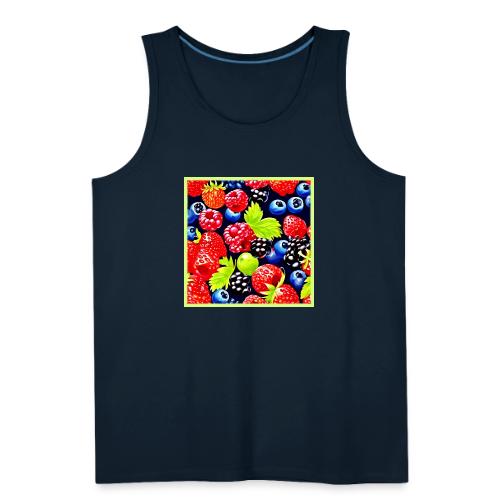 Colorful Berry Medley Design - Men's Premium Tank