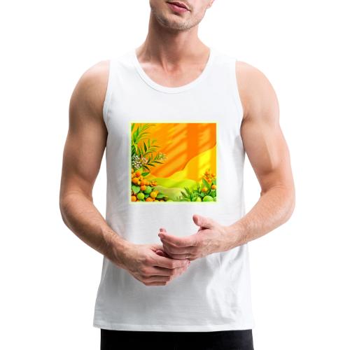 Citrus and Leaves Graphic - Men's Premium Tank