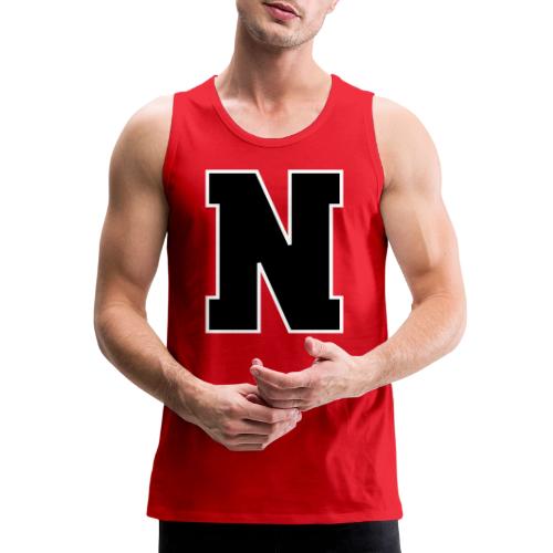Varsity Letter N Athletic Font Graphic - Men's Premium Tank