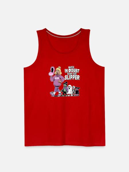 Minimal Slipper Mom - Men's Premium Tank - red