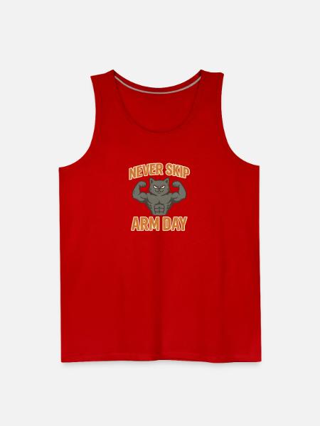Never Skip Arm Day - Men's Premium Tank - red