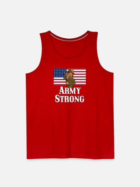 Patriotic Mule Soldier - Men's Premium Tank - red