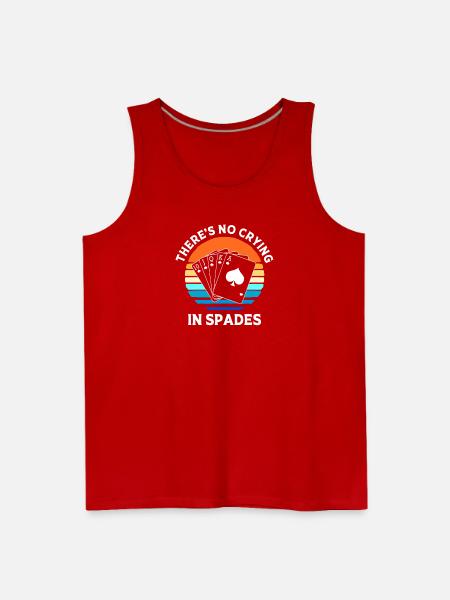 Spades Card Game Poker Player - Men's Premium Tank - red