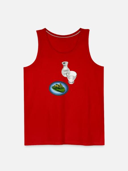 Sake with Spinach - Men's Premium Tank - red