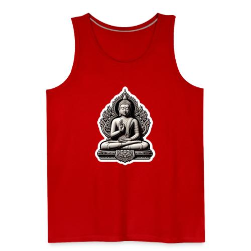 The Buddha Displaying Hand Mudra - Men's Premium Tank
