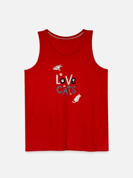cat lovers - Men's Premium Tank - red