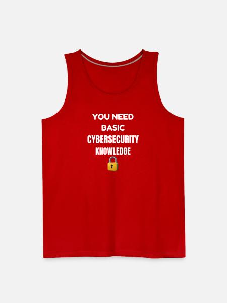 Basic Cybersecurity Knowledge Tee - Men's Premium Tank - red