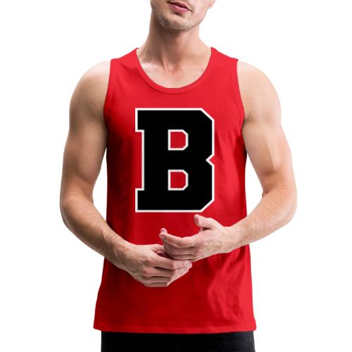 Varsity Letter B Athletic Alphabet Graphic - Men's Premium Tank