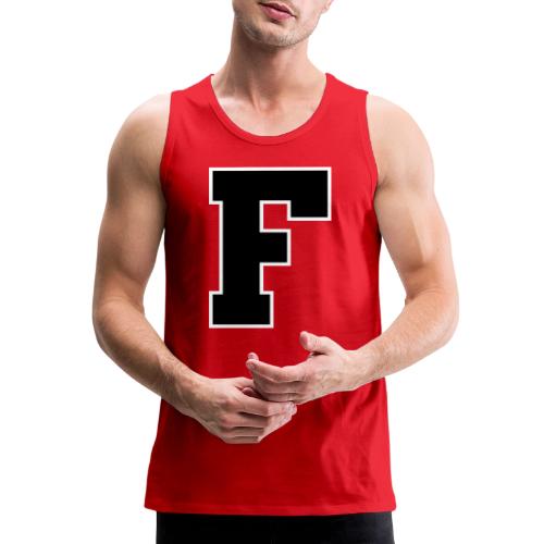 Varsity Letter F Athletic Monogram - Men's Premium Tank