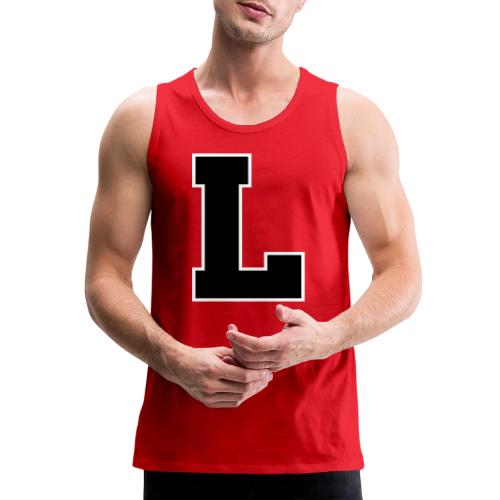 Varsity Letter L Athletic Monogram - Men's Premium Tank