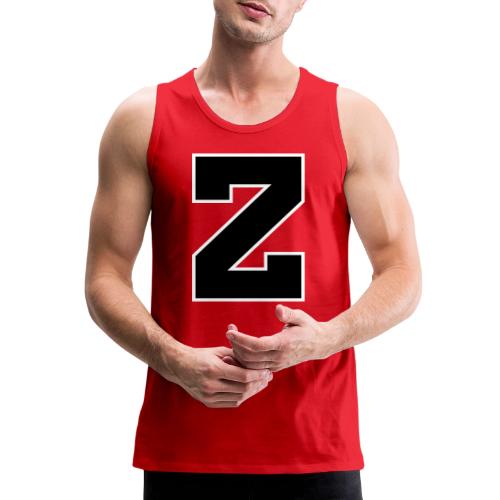 Varsity Letter Z Athletic Font Design - Men's Premium Tank