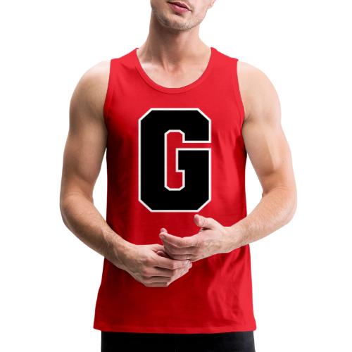 Varsity Letter G Collegiate Alphabet Art - Men's Premium Tank