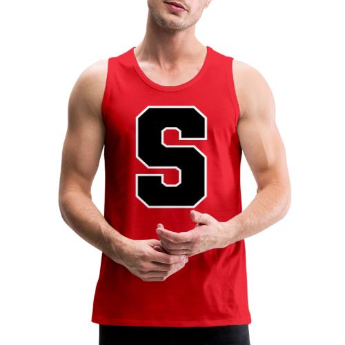 Varsity Letter S Collegiate Alphabet Art - Men's Premium Tank