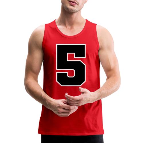 Varsity Number 5 Athletic Design - Men's Premium Tank