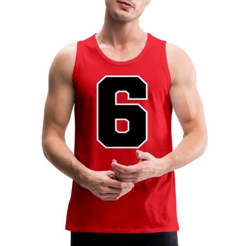 Varsity Number 6 Sports Font - Men's Premium Tank