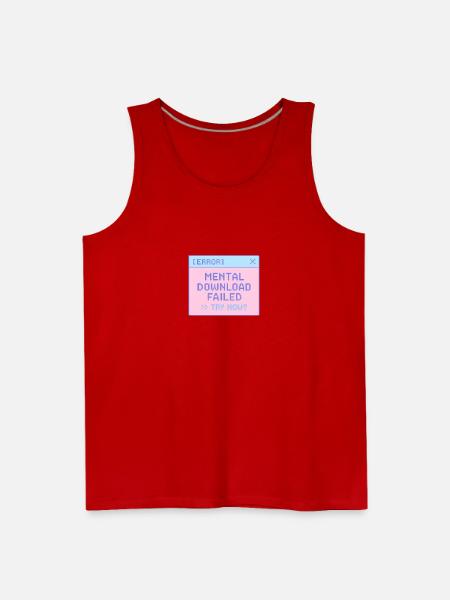 Pastel Glitch Error Window - Men's Premium Tank - red