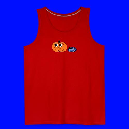 Pumpkin and Pie, Black Outline (tshirts) - Men's Premium Tank