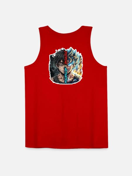 Dual Neon Warrior Split - Men's Premium Tank - red