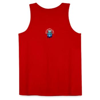 1000124594 - Men's Premium Tank - red - Back