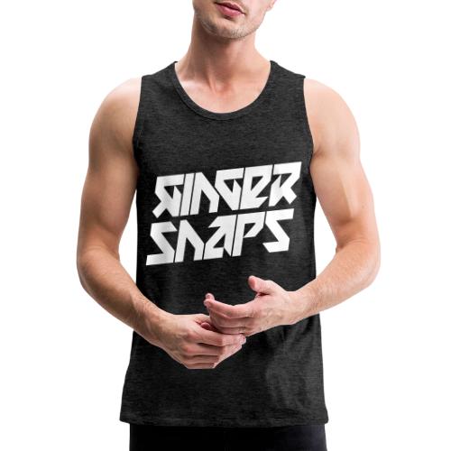 Ginger Snap5 logo (two lines white) - Men's Premium Tank