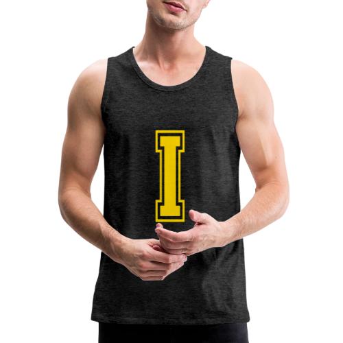 Letter I – Capital Athletic Alphabet Monogram - Men's Premium Tank