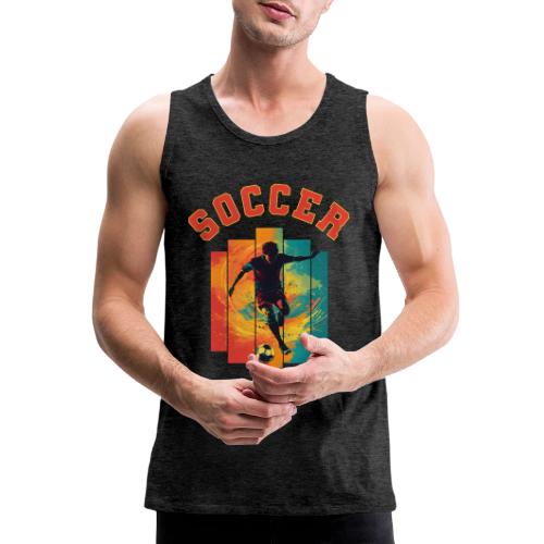 Soccer Heartbeat - Men's Premium Tank