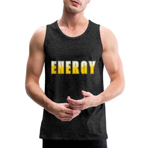 ENERGY Electric Yellow Power Word Design - Men's Premium Tank