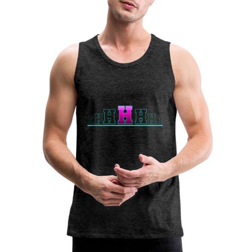 Letter H – Capital Varsity Alphabet Monogram - Men's Premium Tank