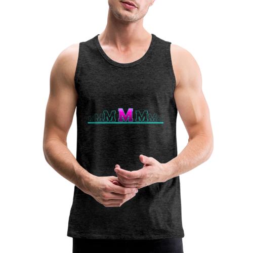 Letter M – Capital Varsity Alphabet Monogram - Men's Premium Tank