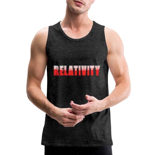 Relativity Science Typography Design - Men's Premium Tank