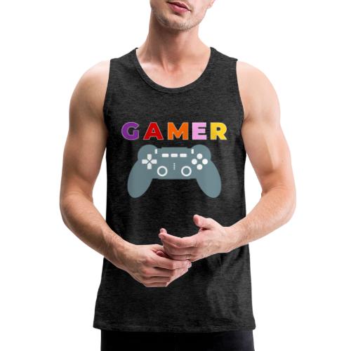 Colorful Gamer Controller Graphic - Men's Premium Tank