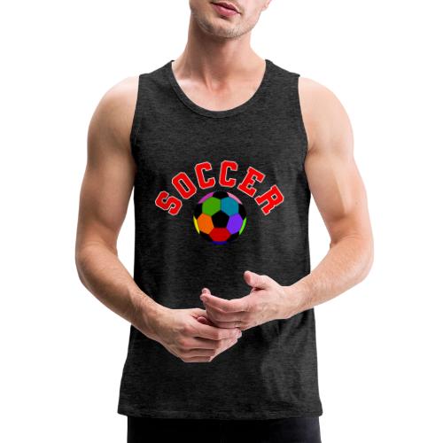 Soccer: Colorful Kick - Men's Premium Tank