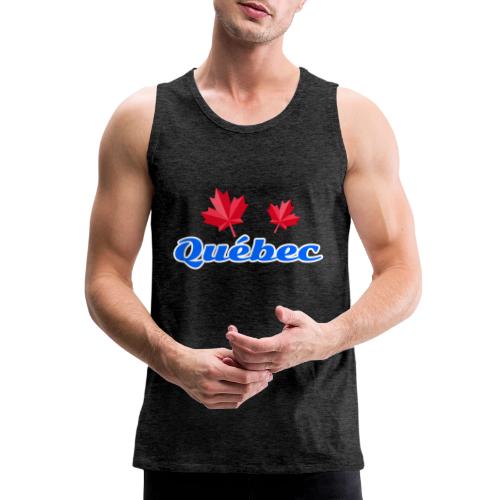 Québec with two red maple leaves - Men's Premium Tank