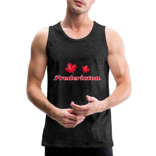 Fredericton with two red maple leaves - Men's Premium Tank