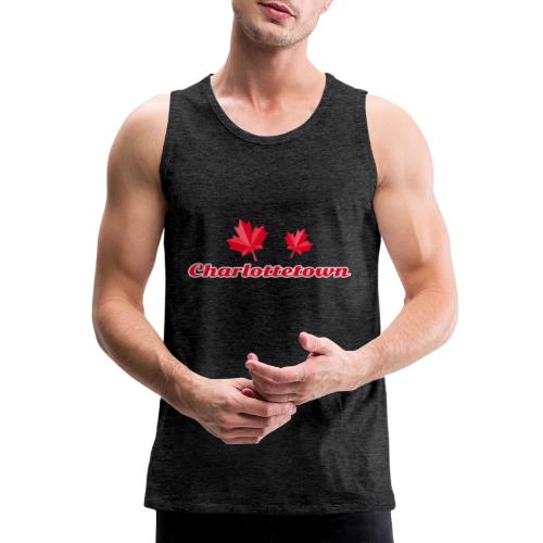 Charlottetown with two red maple leaves - Men's Premium Tank