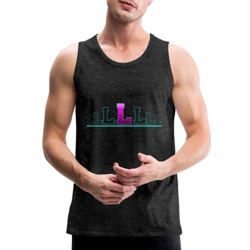 Letter L – Capital Varsity Alphabet Monogram - Men's Premium Tank